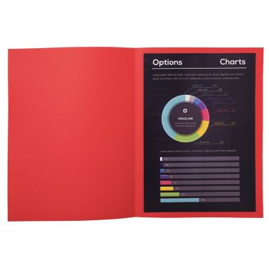 Exacompta - Paquet de 100 chemises 210g ROCK"S format 24x32 cm, rouge - 210012E