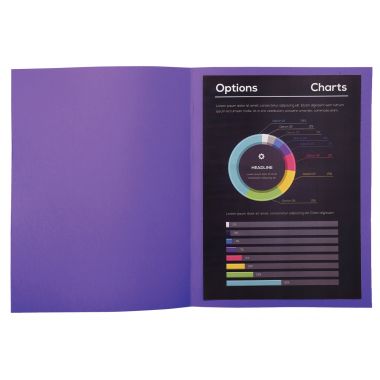 Exacompta - Paquet de 100 chemises 210g ROCK"S format 24x32 cm, violine - 210008E
