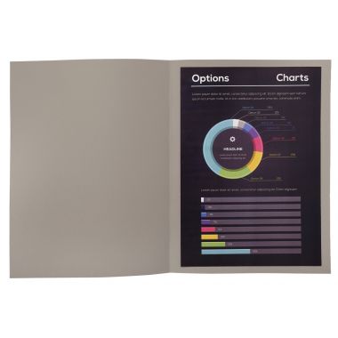 Exacompta - Paquet de 100 chemises 210g ROCK"S format 24X32 cm, gris - 210009E