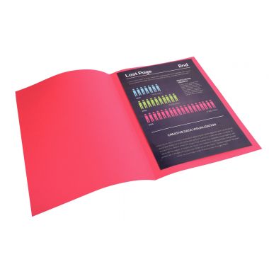 Exacompta - Paquet de 100 chemises 210g ROCK"S format 24x32 cm, framboise - 210016E