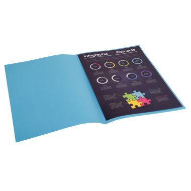 Exacompta - Paquet de 100 sous-chemises 80g ROCK"S format 22x31 cm bleu - 800019E