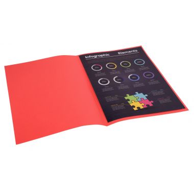 Exacompta - Paquet de 100 sous-chemises 80g ROCK"S format 22x31 cm rouge - 800012E