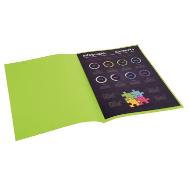 Exacompta - Paquet de 100 sous-chemises 80g ROCK"S format 22x31 cm vert - 800013E
