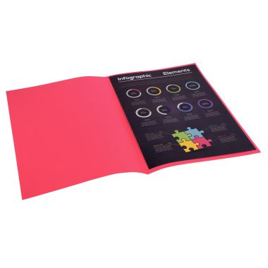 Exacompta - Paquet de 100 sous-chemises 80g ROCK"S format 22x31 cm framboise - 800016E