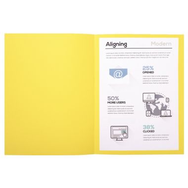 Paquet de 100 chemises 220g FOREVER, format 24x32 cm, jaune