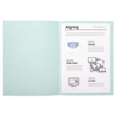 Exacompta - Paquet de 100 chemises 220g FOREVER, format 24x32 cm, bleu clair - 410006E