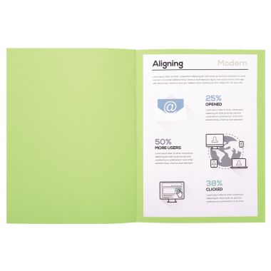 Exacompta - Paquet de 100 chemises 220g FOREVER, format 24x32 cm, vert pré - 410004E