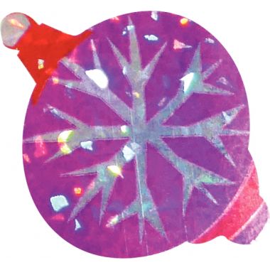 Pochette de 376 gommettes boules de Noël holographique
