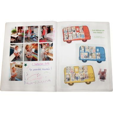 Cahier de vie 96 pages MAJUSCULE, format 24x32 cm, ligné/uni, couverture PP incolore