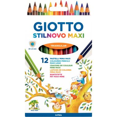 Étui de 12 crayons de couleur Stinovo Maxi