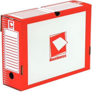 Paquet de 25 boites d'archives 34x25cm dos 10cm rouges