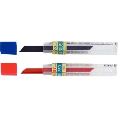 Étui de 12 mines Pentel 0,7mm bleu
