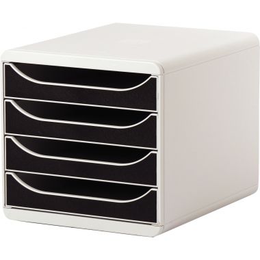Module 4 tiroirs BIGBOX gris/noir