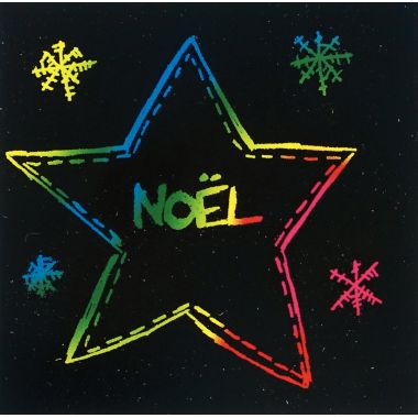 Bloc de 150 mini cartes à gratter arc-en-ciel