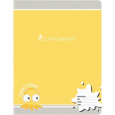 Cahier d'apprentissage piqûre 32 pages, 17x22 cm, double ligne 2 mm interligne et verticale 70g