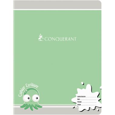 Cahier d'apprentissage piqûre 32 pages, 17x22 cm, double ligne 2 mm interligne et verticale 70g