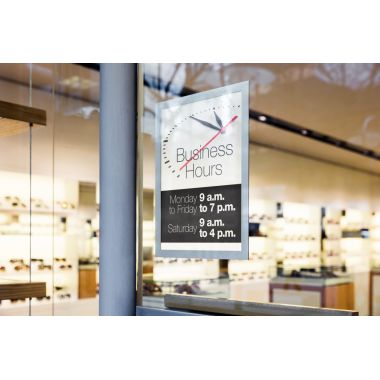 Sac de 2 cadres d'affichage A4 adhésif repositionnable avec contour magnétique noir