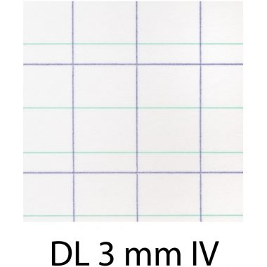Cahier d'apprentissage MAJUSCULE 17x22 cm, piqûre 32 pages, double ligne 3mm IV, couverture PP rouge