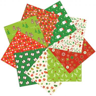 Pochette de 60 feuilles Origami Noël format 20 x 20 cm