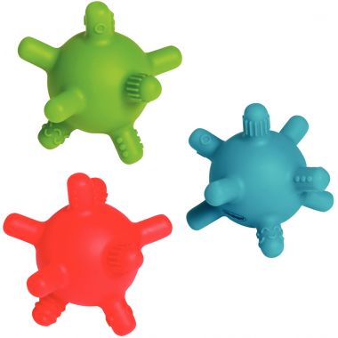 Lot de 3 balles de dentition sensy