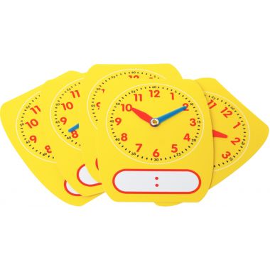 Sachet de 5 horloges effaçables à sec 16x12cm