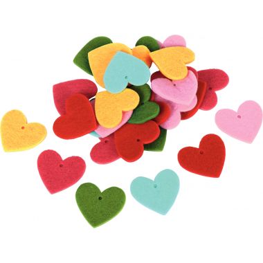 Sachet de 120 perles en feutrine de 4 formes assorties