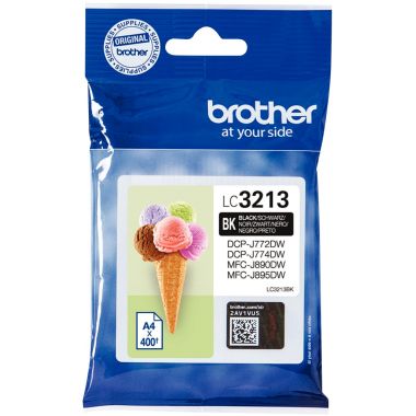 Brother GLACE cartouche jet d'encre noire haute capacité authentique (LC3213BK )
