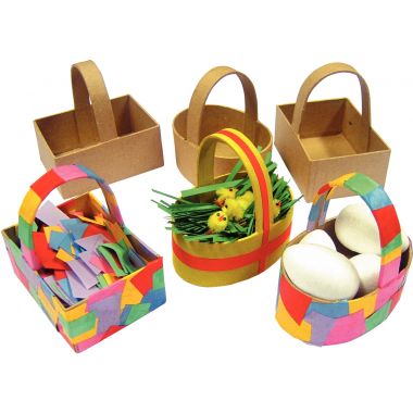 Lot de 10 paniers en carton, 2 modèles assortis