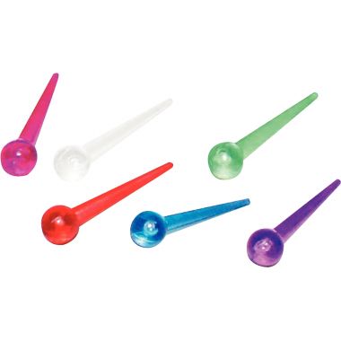 Sachet de 500 épingles en plastique longueur 15 mm coloris assortis