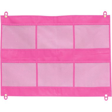 Rangement mural 6 pochettes fuchsia