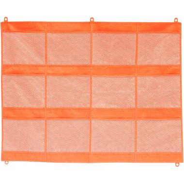 Rangement mural 12 pochettes orange