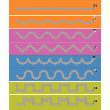 Set de 8 pistes graphiques 100x15cm n°1