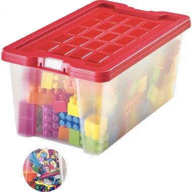 Boite de rangement en polypropylène 9,2L rouge