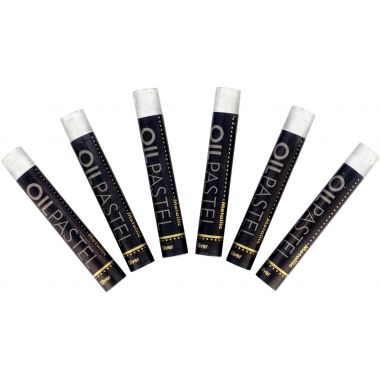 Boîte de 6 pastels huile argent 11mm