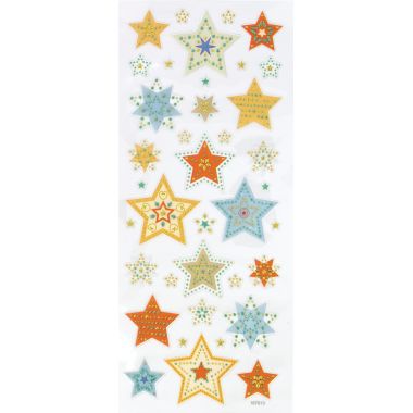 Pochette de 153 stickers avec strass pailletés thème Noël