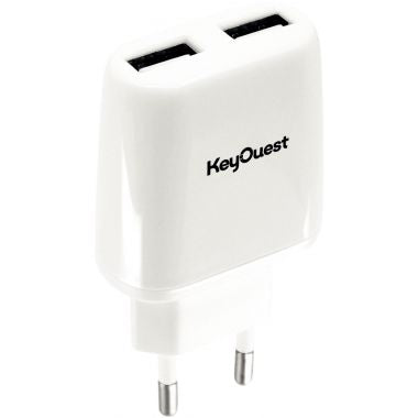 Chargeur secteur 2 ports USB-12W rapide blanc
