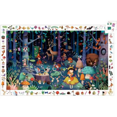 Puzzle d'observation 100 pièces, la forêt enchantée