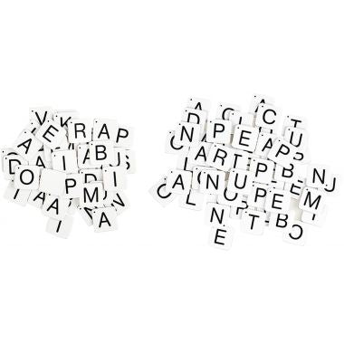 Lettres magnétiques capitales, 180 pièces