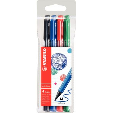 Pochette de 4 feutres Pointmax assortis
