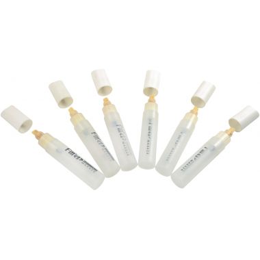 Lot de 6 marqueurs vides rechargeables pour encres et peintures liquides pointe plate 8 mm