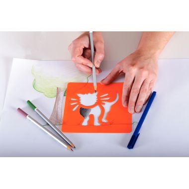 Paquet de 6 pochoirs en plastique thème Noël, lot n°1