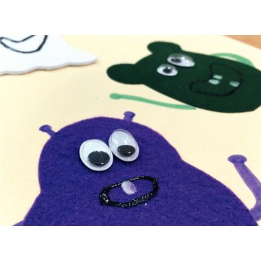 Sachet de 100 yeux mobiles adhésifs ovales