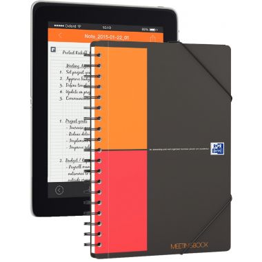 Cahier à reliure intégrale NOTEBOOK format tablette B5 quadrillé 5x5, 160 pages