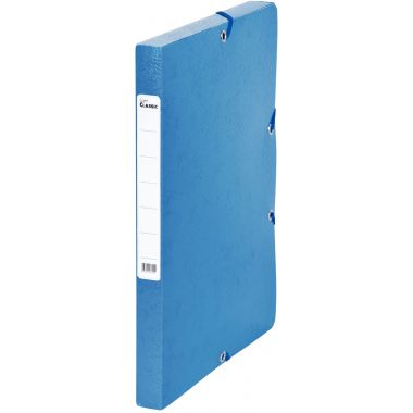 Boîte de classement en carte grainée dos 2,5 cm, bleu