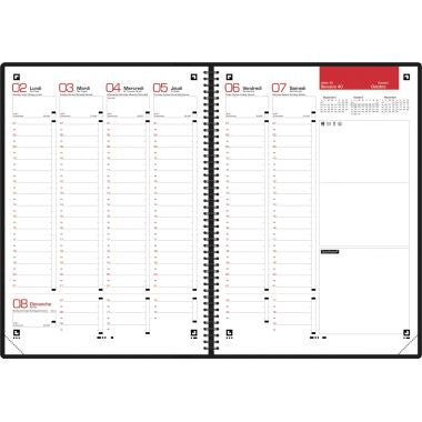 Agenda semainier Voyage 21x29,7cm spirale noir