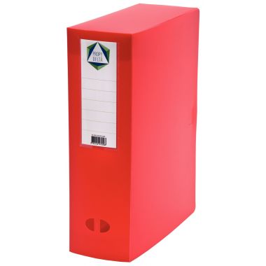 Boite de classement en polypropylène dos 10 cm, rouge
